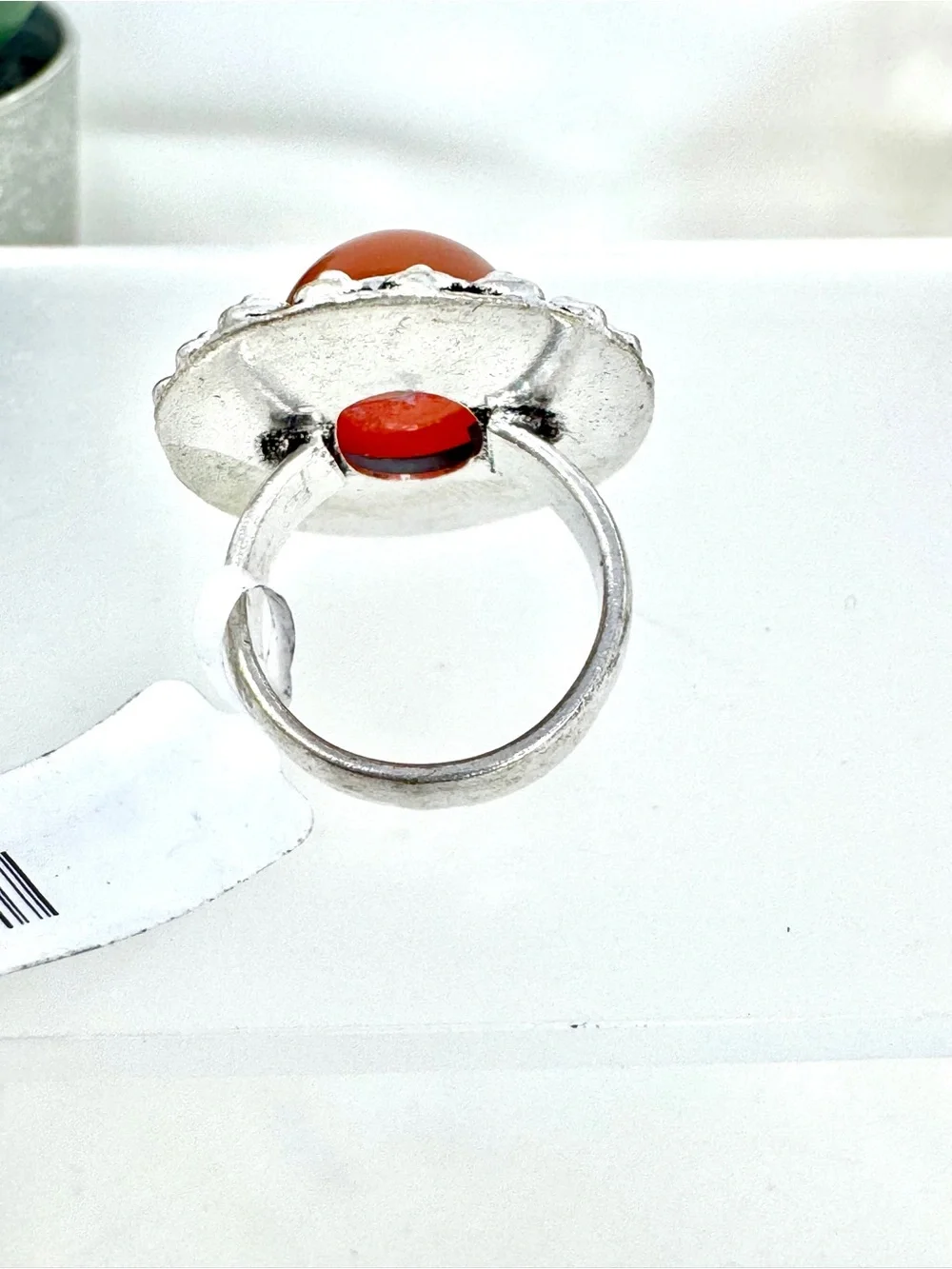 NWT Artisan Red Onyx Cabochon Statement Ring